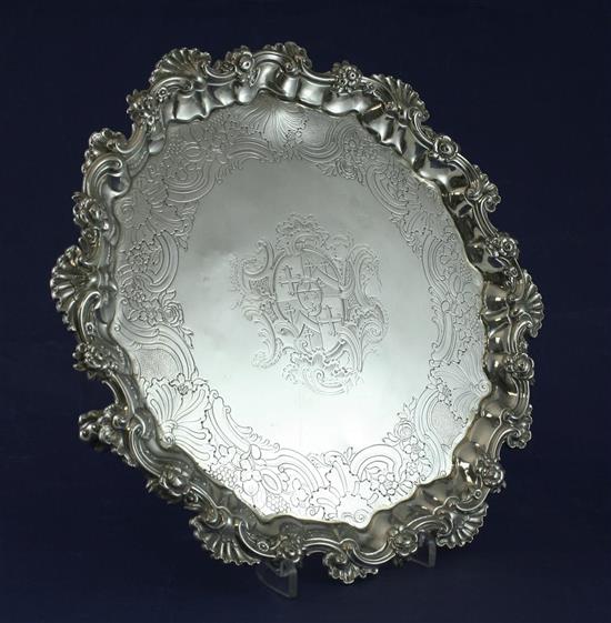 A George II silver salver, 38 oz.